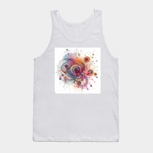 Psychedelic looking abstract illustration  of circles Tank Top